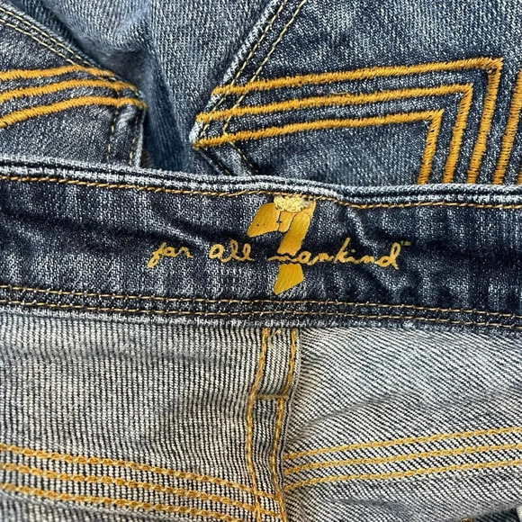 7 For All Mankind Flynt Ankle Bootcut Jeans in Medium Wash Size 29 - Picture 11 of 14